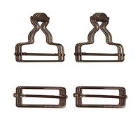 Trimming Shop Salopette en métal de 40 mm avec Fermetures éclair rectangulaires pour Bretelles, Sacs à Main, Vestes, Salopettes pour vêtements de Bricolage, Bronze à Canon, 2 pièces