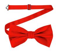 Trimming Shop Satin Chic Cou Noeud Cravate Solide Couleur Rouge Réglable Papillon Noué Nœud Papillon Smoking Homme Femme Enfants Habillé Décontracté Soirée Accessoire Mode