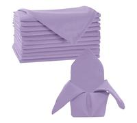 Trimming Shop Serviette de table en polyester 50 x 50 cm pour salle à manger, banquets, réceptions de mariage, galas, tissu léger et luxueux, lavable en machine, Tissu, lavande, 50