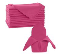 Trimming Shop Serviette de table en polyester 50 x 50 cm pour salle à manger, banquets, réceptions de mariage, galas, tissu léger et luxueux, lavable en machine, Polyester, rose fuchsia, 100
