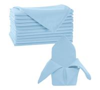 Trimming Shop Serviette de table en polyester 50 x 50 cm pour salle à manger, banquets, réceptions de mariage, galas, tissu léger et luxueux, lavable en machine, Polyester, bleu bébé, 1