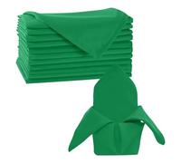 Trimming Shop Serviettes de table en polyester vert émeraude 20 pouces, carrées 50x50cm, réutilisables, serviettes en tissu anti-froissement pour dîners, événements, mariages, restaurants et hôtels