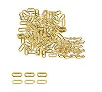 Trimming Shop Set de 50 - Ovale Oeillets Passe-Fil avec Rondelles pour Tissu,Cuir, Sacs à Main, Boucles, Bannière Faisant, Arts et Artisanat - Or, 15mm