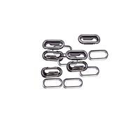 Trimming Shop Set de 50 - Ovale Oeillets Passe-Fil avec Rondelles pour Tissu,Cuir, Sacs à Main, Boucles, Bannière Faisant, Arts et Artisanat - Noir métallisé, 25mm