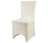 Trimming Shop Spandex Chaise Housse Tissu Extensible Amovible Lavable Protection Housses pour Mariages Banquets Cérémonie Hôtel Dîner Fêtes Décoration - Ivoire, 20pcs