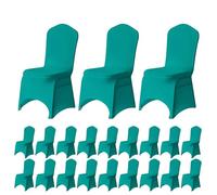 Trimming Shop Spandex Chaise Housse Tissu Extensible Amovible Lavable Protection Housses pour Mariages Banquets Cérémonie Hôtel Dîner Fêtes Décoration - Turquoise, 50pcs