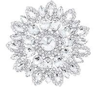 Trimming Shop Strass Motif Cristaux Strass à Coudre Patch en Appliqué - Parfait pour Mariage Nuptial Robe, Décontracté ou Tenue Habillée Accessoires Mode 65mm Patch Numéro A502 - Argent, 80mm