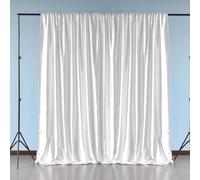 Trimming Shop Toile de fond blanche de 3 x 3 m, 100 % polyester, anti-plis et lavable, accessoires de studio photo, pour séance photo, tournage vidéo, photographie de mariage