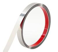 Trimold Moulure murale en acier inoxydable à décoller et à coller, garniture métallique autocollante flexible pour plafond, cadre de miroir et plus encore, finition miroir métallisée noire