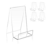 TRIMOU Support de livre en acrylique transparent avec rebord - Chevalet de présentation pour livres, images, albums, bandes dessinées, CD, œuvres d'art, tablettes ou autres articles (petit)