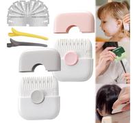Trimpocket Hair Trimmer/Comb Kids, 2-in-1 Split End Hair Trimmer and Bangs Trimmer, Double-Sided Razor Comb Clipper for Thin & Thick Hair, Trim Pocket Comb for Women Kids (Pink, Gray)