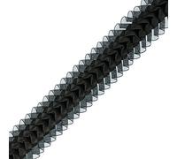 Trims by the Yard Bordure volantée de 5 Yards of Majesty, noir