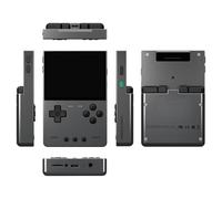 TRIMUI BRICK Console de jeu portable rétro en métal avec écran IPS de 3,2", haut-parleurs intégrés à source ouverte, batterie de 3000 mAh, vibrations pour jeux en déplacement, sans carte/gris
