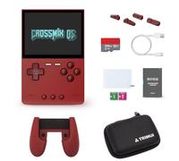 TRIMUI BRICK Console de jeu portable + Surwish CrossMix OS avec ROM 128 Go Carte TF Manette de jeu Film trempé Consoles de jeu vidéo de 8,1 cm pour jeux d'intérieur familiaux (Rouge -256 G)
