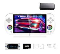 TRIMUI SMART PRO Console de jeu portable avec carte SD 64 Go avec plus de 12 000 jeux, processeur Linux A133P, écran de 12,7 cm, console de jeu vidéo rétro, cadeau pour garçons et filles - avec étui