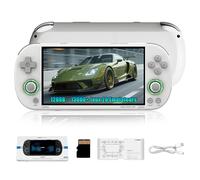 Trimui Smart Pro Console de Jeu Vidéo Rétro 128 Go, Console de Jeux Portable avec 13000+ Jeux Rétro Intégrés, 26 Émulateurs, Système Linux, Écran IPS 4,96 Pouces, Joystick 3D RGB (Blanc)