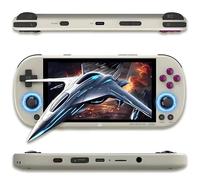 Trimui Smart Pro Console de Jeux Portable 13729 Jeux 26 émulateurs,Console de Jeu avec système Linux Trimui UI,Écran IPS de 4,96 Pouces,5000mAh Console de Jeux rétro,WLAN & BT2.1 & EDR (Gris-256G)