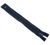 Trimz 20 cm (~ 20,3 cm) Fermeture Éclair avec butée One Way 4 mm Dents 1 PC, Polyester, Bleu Marine, 20 x 4 x 1 cm