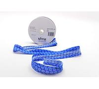 Trimz Biais, Coton, blanc/bleu, 25/5/5 mm