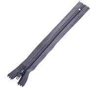 Trimz Fermeture éclair à Sens Unique Grise de 18 cm avec Dents de 4 mm, 1 pièce, Polyester, 18 cm