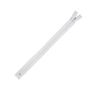 Trimz Fermeture éclair unidirectionnelle Blanche de 35 cm avec Dents de 4 mm, Polyester, 35 cm