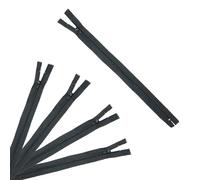 Trimz Lot de 5 Fermetures éclair unidirectionnelles Noires de 18 cm avec Dents de 4 mm, Polyester, 18 cm
