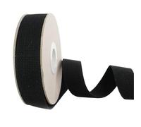 Trimz Rouleau de toile en coton - 25 mm x 45 m - Solide et durable - Pour tissus d'ameublement, artisanat, fabrication de sacs, colliers pour animaux de compagnie et projets de bricolage - Noir