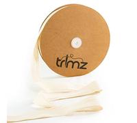 Trimz Ruban à chevrons 100% coton, naturel, 30 mm x 50 m