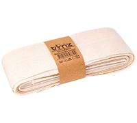 Trimz Ruban à Chevrons 100% Coton, Naturel, 50mm x 5m, Set de 5 Pièces