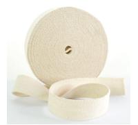Trimz Sangle en coton écru 25 mm x 10 m - Rouleau de ruban multi-usage pour couture, bricolage et ameublement