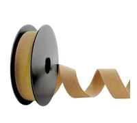 Trimz Sangle en Coton très résistante, Beige, 25mm x 10m