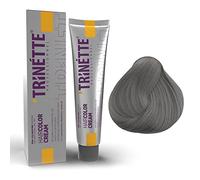 Trinette Professionnelle Gris Argent Permanente Crème Colorante 100 ml - Tons Gris Modernes, Reflets Fumés & Argentés, Haute Couvrance, Qualité Salon Longue Durée
