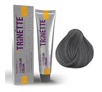 Trinette Professionnelle Gris Foncé Permanente Crème Colorante 100 ml - Tons Gris Modernes, Reflets Fumés & Argentés, Haute Couvrance, Qualité Salon Longue Durée