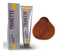 Trinette Professionnelle No 7.44 Blond Moyen Cuivré Intense Permanente Crème Colorante 100 ml - Résultats Cuivrés Intenses, Reflets Rouges Lumineux, Haute Couvrance, Qualité Salon Longue Durée