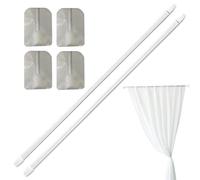 Tringle À Draperie Extensible - Kit De Matériel Pour Rideaux, Comprend 4 Crochets, Mécanisme Coulissant Lisse, Look Minimaliste Élégant | Convient Pour Le Traitement Des Fenêtres Appartement Maison St