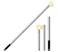 Tringle à ouvrir pour fenêtre de toit avec crochet de pêche, rallonge de poignée de fenêtre en acier inoxydable, barre télescopique pour fenêtre de toit Velux, 92 cm, jaune