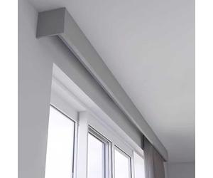 Tringle à panneau de montagne en alliage d'aluminium de 7 m - Rail droit pour balcon et décoration de bureau, accessoire de maison gris, traitement de fenêtre élégant, durable et léger