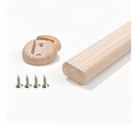 Tringle à penderie réglable en bois pour penderie, tube ovale de 400 à 1200 mm de long, couleur bois camphre, parfaite pour nizing vêtements et accessoires.