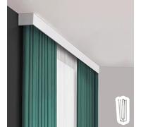 Tringle à rideau 3 en 1 avec rideaux occultants à double voie, idéale pour les séparateurs de pièce, installation facile et utilisation polyvalente pour la décoration de la maison