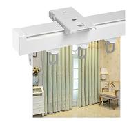 Tringle à rideau carrée en aluminium - Installation facile - Personnalisable - Antirouille - Pour un fonctionnement fluide - Idéal pour la maison et le bureau