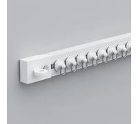 Tringle à rideau coulissante autocollante de 2,9 m - Montage facile au plafond et au mur - Idéal pour l'intimité dans les chambres, les bureaux et les salles de séjour - Design polyvalent de montage