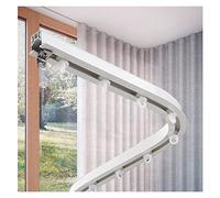 Tringle à rideau coulissante encastrable blanche, flexible, pliable, montée au plafond, tringle à rideau en aluminium pour baie vitrée/balcon/douche (taille : 2 m/6,5 pi)