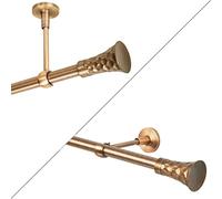 Tringle à rideau cuivre antique, 160 cm, 1 voie, 19 mm, métal, fixation au mur ou au plafond, Sferic