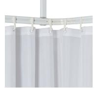 Sealskin Easy Roll, Tringle rideau, Barre de Douche Angle Universelle, Longueur Adaptable, Plusieurs Combinaisons en L ou U, A percer, Fixations et support de plafond inclus, blanc