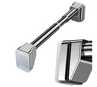 Tringle À Rideau De Douche Barre Rideau Extensible Sans Perçage 3m 4m 5m, Tringle Télescopique, Ne Rouille Jamais Tringle Extensible Pour Rideaux De Chambre À Coucher(Metallic,260-350CM)