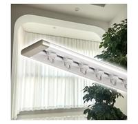 Tringle à rideau de douche en alliage d'aluminium léger avec cintres, ensemble de crochets pour rideau de douche robuste pour véhicule récréatif, 2 m, idéal pour une utilisation en extérieur, finition