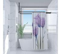 Tringle à rideau de douche en forme d'anneau 148,1 x 61 cm - Antirouille - Forme carrée ovale - Tringle à rideau de douche résistante pour salle de bain - Ne s'affaisse pas - Très résistante
