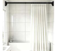 Tringle à Rideau de Douche Extensible 40-500 cm Barre Télescopique Extensible Antirouille Antidérapante Barre Rideau Douche Sans Perçage Acier Inoxydable pour Cuisine