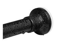 Tringle à rideau de douche extensible de 101,6 à 188 cm, noir mat, 2,5 cm, acier inoxydable de qualité supérieure, ne s'effondre pas, pour salle de bain, camping-car, fenêtres, placard