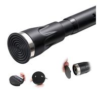 Tringle à rideau de douche extensible de 106,7 à 292,1 cm, réglable, très résistante, noire pour salle de bain, placard, fenêtres